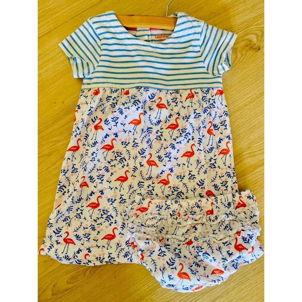 Baby Boden dress and bloomer set 12-18M